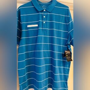 NWT Nike DriFit Blue & White Standard Fit Men’s XL Short Sleeve Polo Shirt